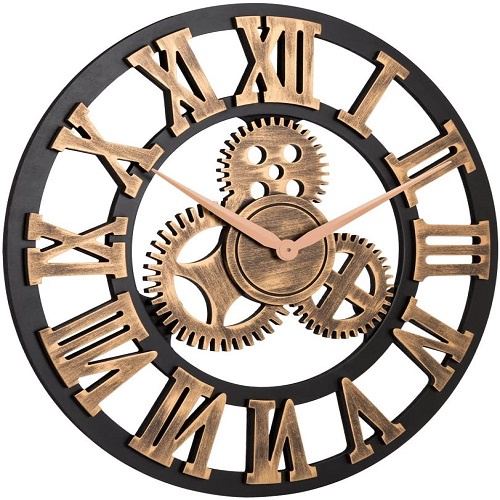 10 mẫu Đồng hồ treo tường gỗ CLOCK DECOR, Đồng hồ trang trí gỗ decor phòng khách quán cafe size 30cm
