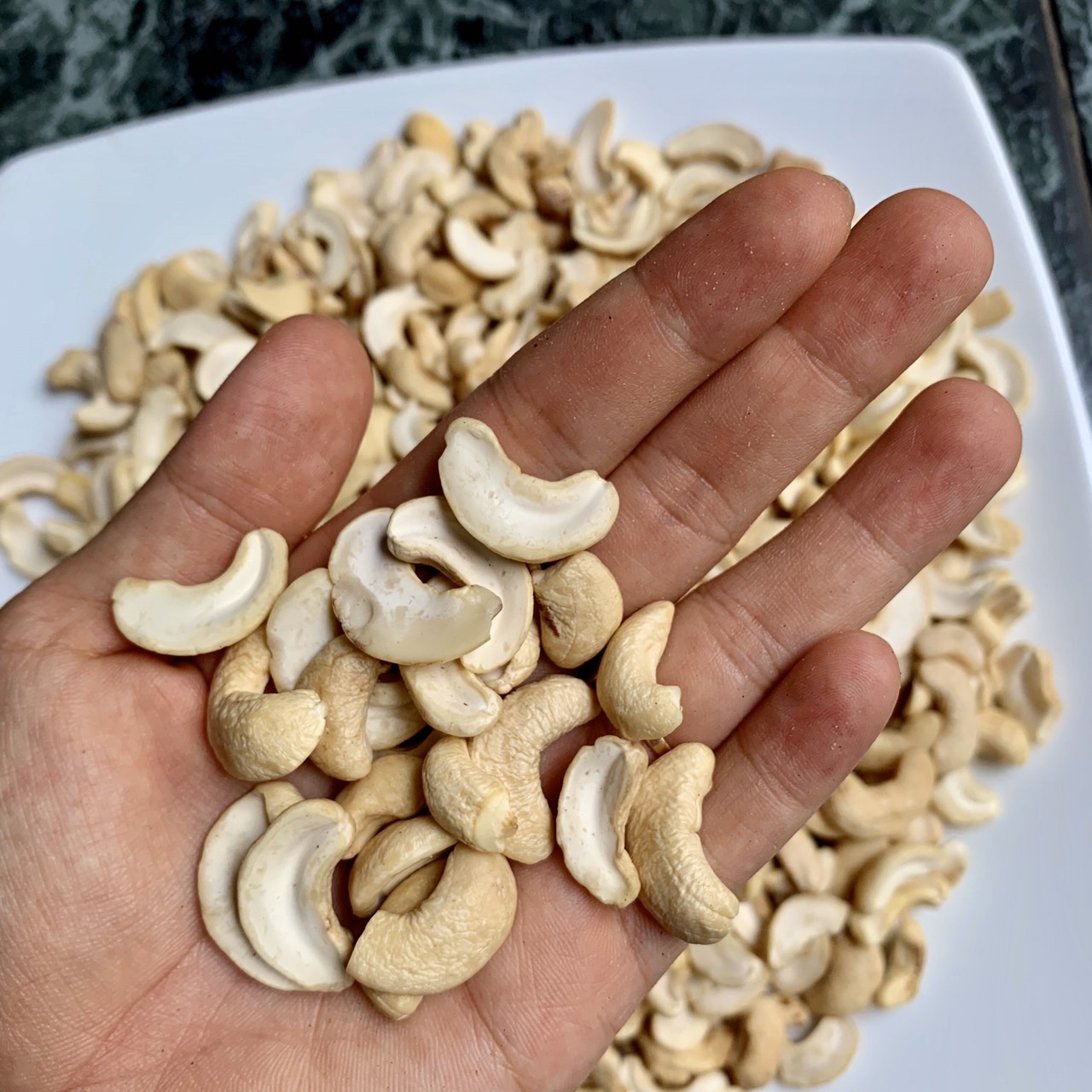 Hạt điều tươi bình phước, loại bể đôi chuyên làm sữa hạt
