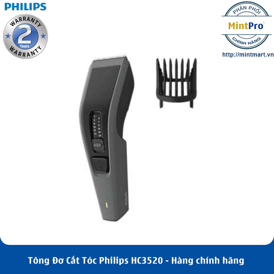 Tông đơ cắt tóc philips hc3520 - hàng chính hãng - bảo hành 2 năm toàn quốc