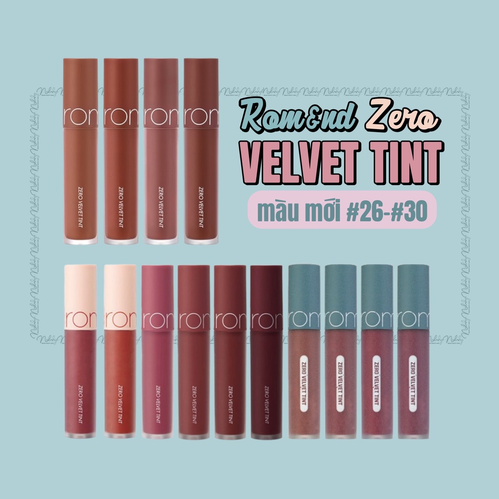 (Rom&nd Velvet #1 - #30) Son Romand Zero Velvet Tint