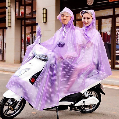 Áo mưa chấm bi 2 đầu