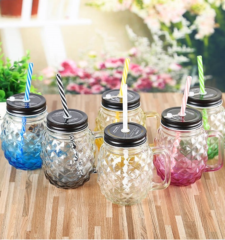 Ly thủy tinh trái thơm 400ml màu trong