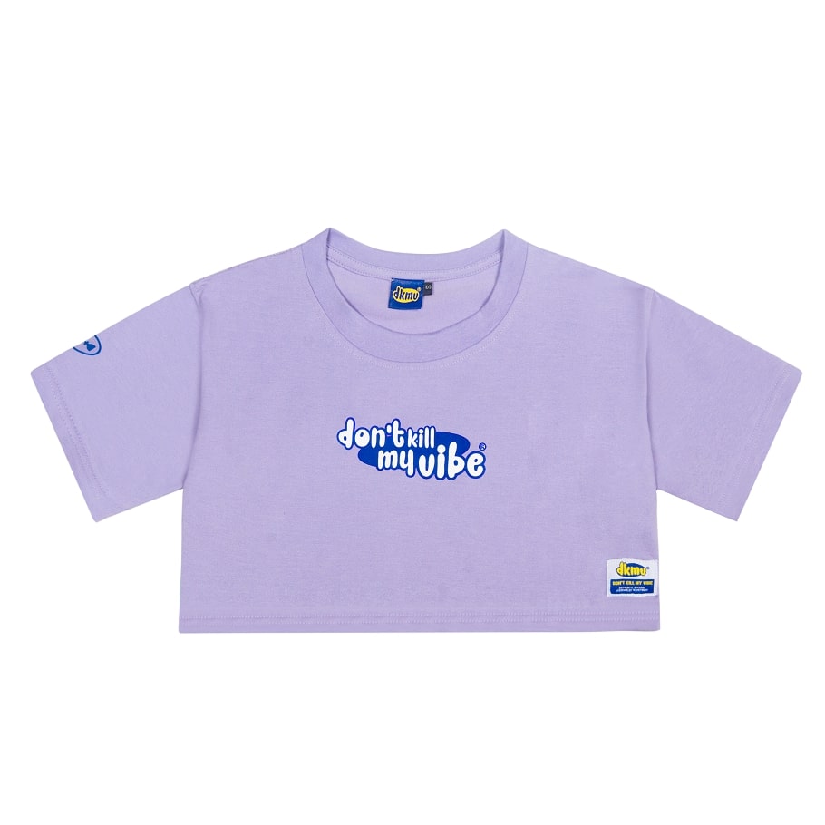 DKMV Áo Croptop nữ tone màu tím DKMV Croptop Don't Kill My Vibe-Violet | K07-T3