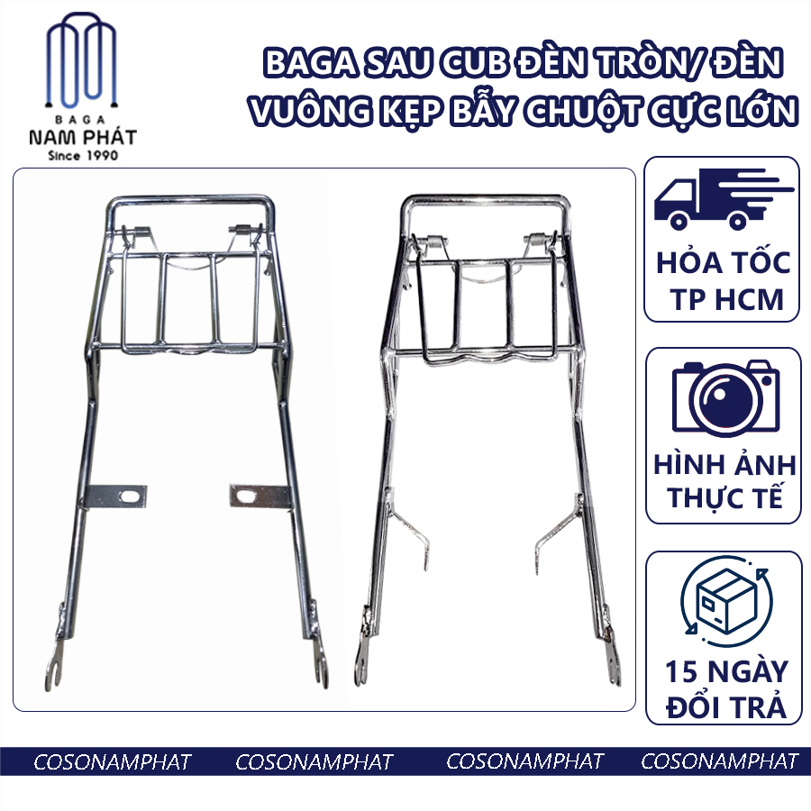 Baga sau bảo vệ đèn hậu cub tròn 78 79 80 81 84 86 inox kẹp bẫy chuột ba ga đèn đuôi den sau cúp cup