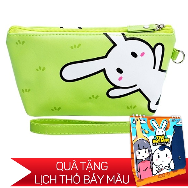 Fahasa - túi trang điểm thỏ - thỏ bảy màu - cmt7m01