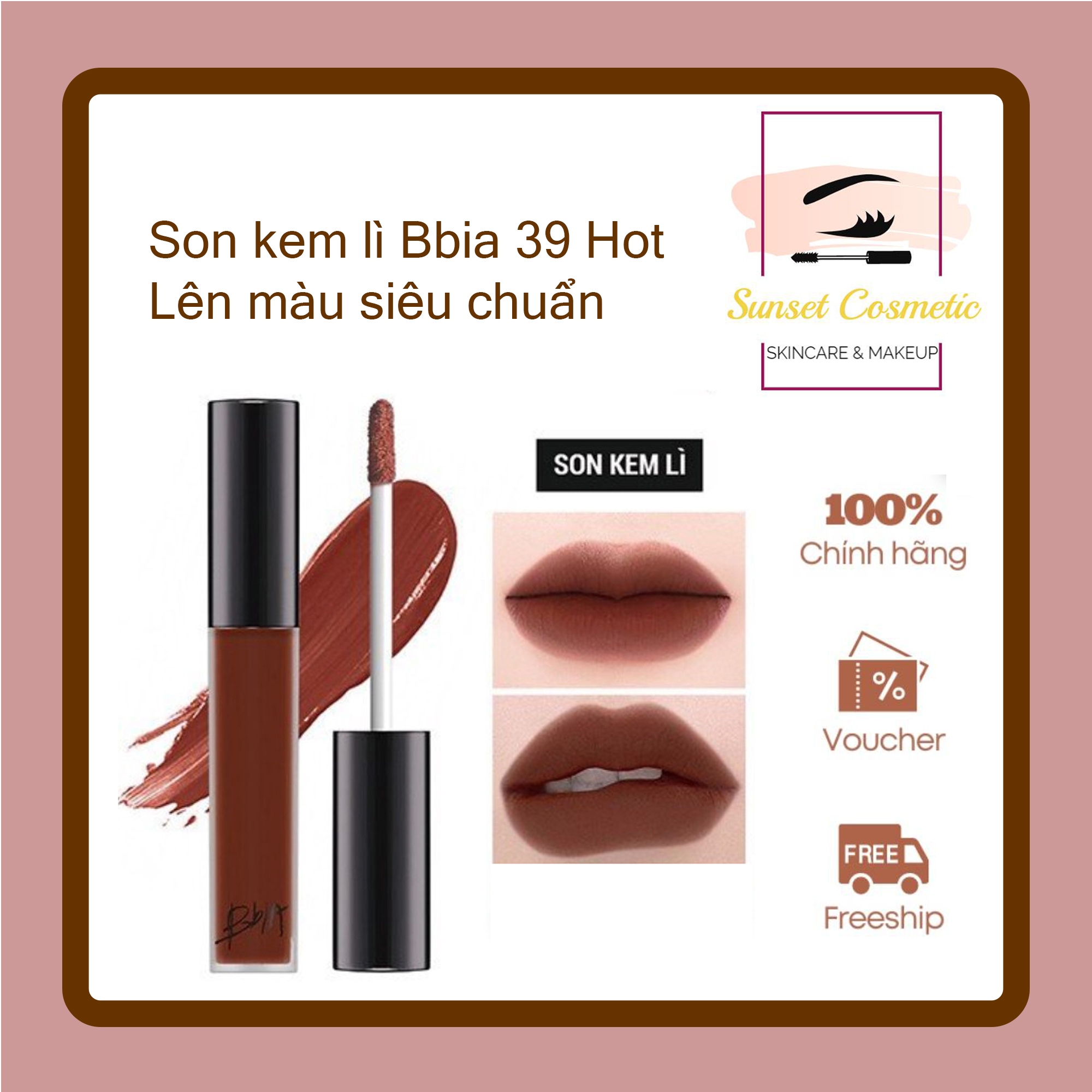 Son kem Bbia Last Velvet Lip Tint 39 siêu hot lên màu siêu đẹp BBia 39 Mới Nhất