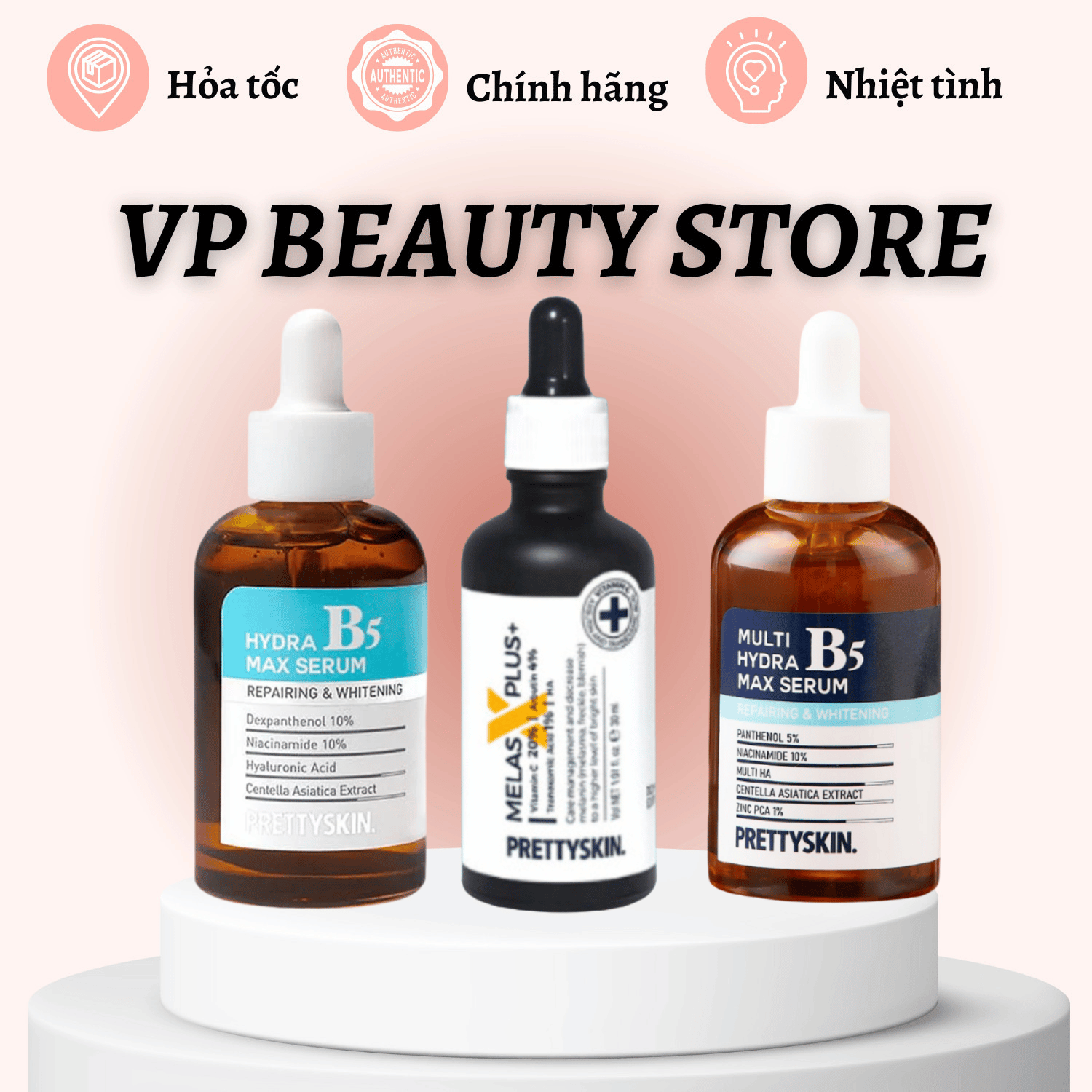 Tinh Chất Prettyskin Melas X Plus & Hydra B5 Max Serum