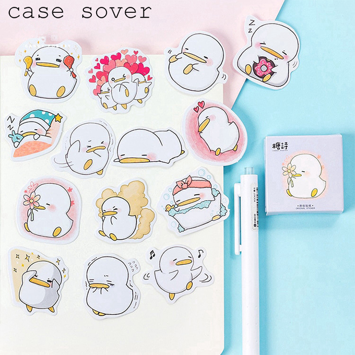 Hộp 45 Sticker Chủ Đề Vịt Biểu Cảm Cute Trang Trí Planner - Case Sover