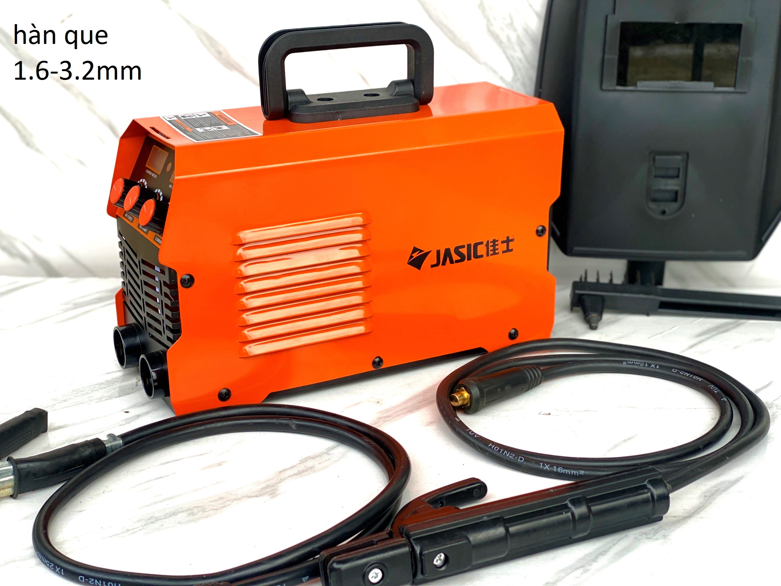 Máy hàn điện tử Jasic arc 200 3 núm chỉnh hàn que 2ly6 3ly2 siêu khỏe