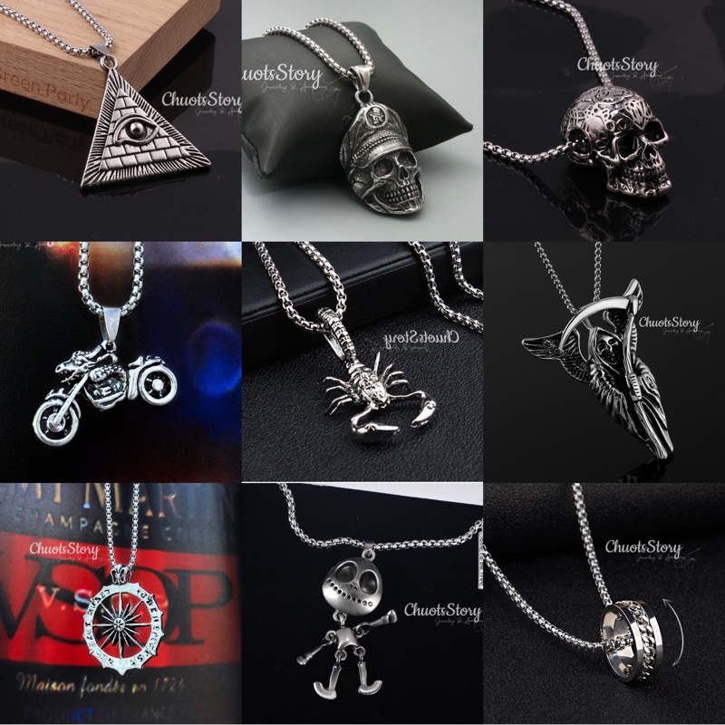 Vòng cổ nam titan không gỉ nhiều mẫu mã dây chuyền nam hiphop cá tính -