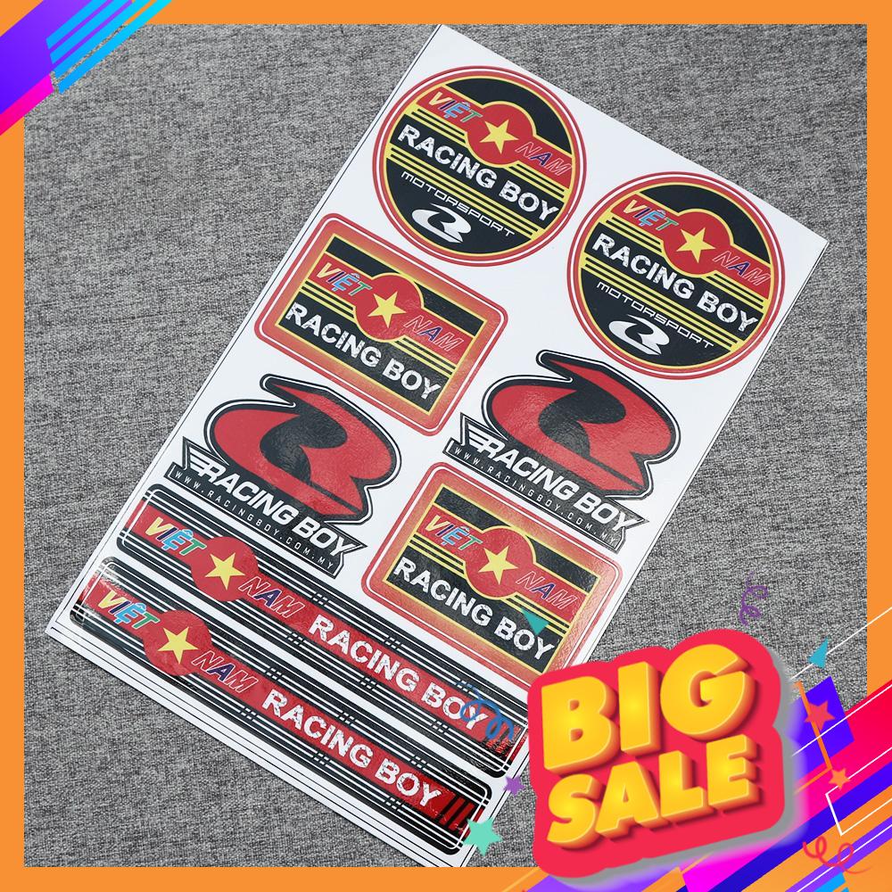 [SALE SỐC] BỘ TEM GIẤY VN RACING BOY SIÊU NGẦU CHO BIKER