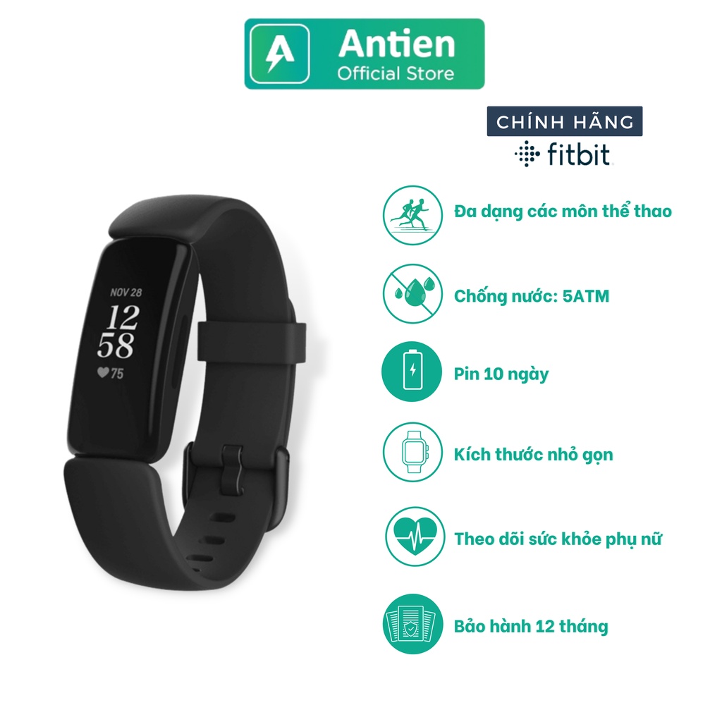Vòng đeo tay thông minh Fitbit Inspire Vòng đeo tay thời trang