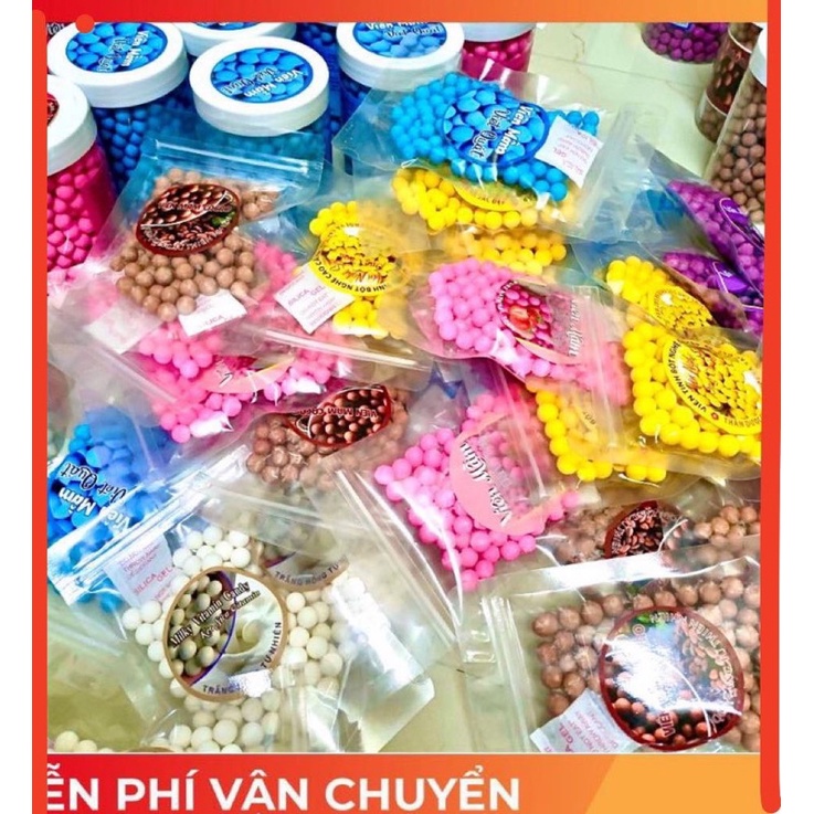 Viên Mầm Đậu Nành Nguyên Xơ Mix Đủ Vị 100g Matcha Collagen Khoai Môn Dâu Tây Việt Quất Tảo