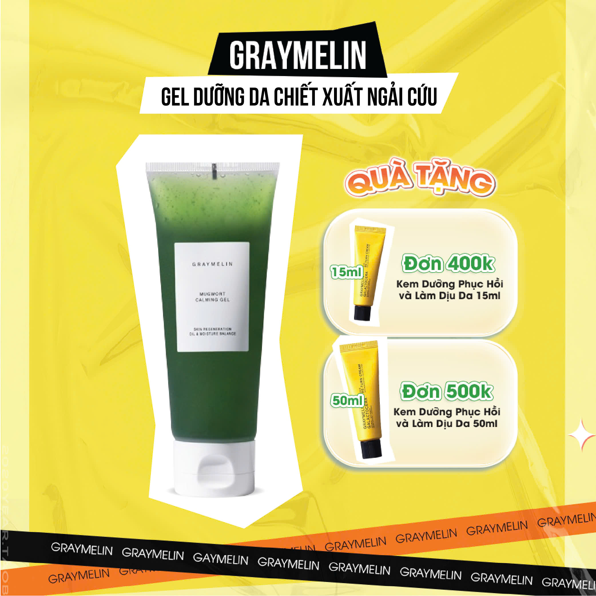 Gel Dưỡng Ngải Cứu Graymelin Mugwort Calming Gel 100ml
