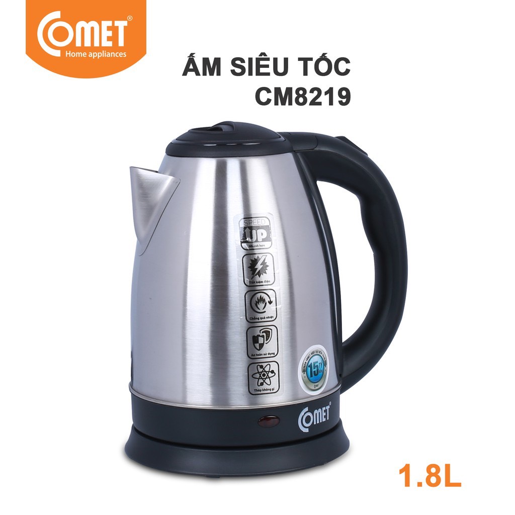 Bình đun siêu tốc 1.8l comet - cm8219