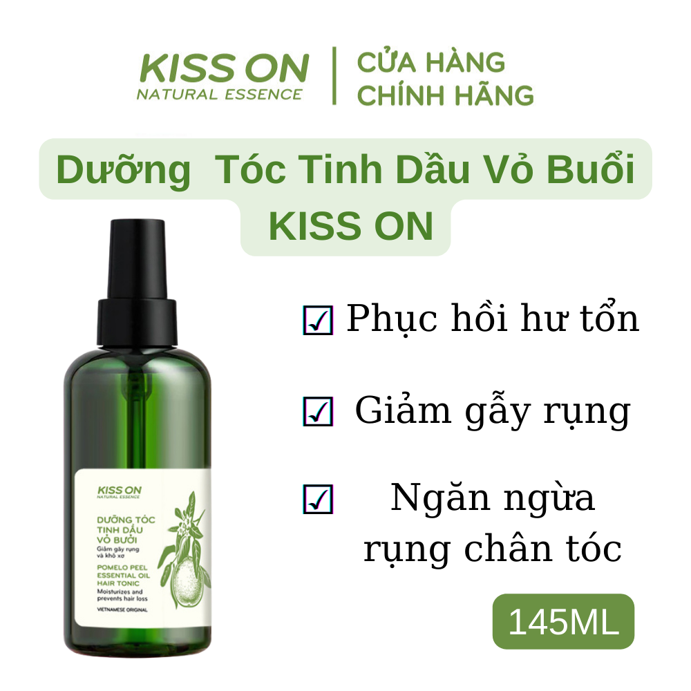 Xịt Dưỡng Tóc Chiết Xuất Từ Tinh Dầu Vỏ Bưởi Giúp Ngăn Ngừa Rụng Tóc Và Kích Mọc Tóc Nhanh KISS ON 145ml