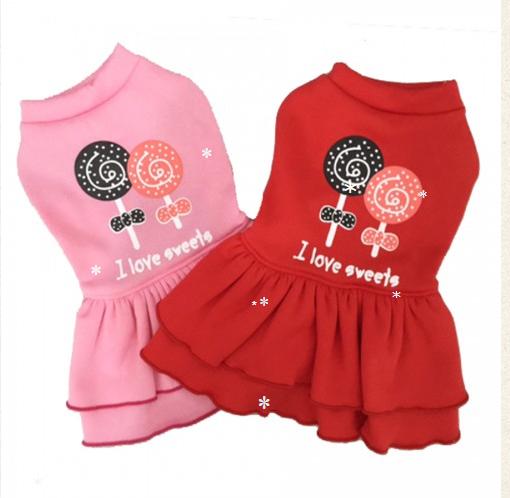 ÁO VÁY ĐẦM CHÓ MÈO THÚ CƯNG CANDY ĐỦ SIZE ĐƯỢC CHỌN MÀU CHẤT TỐT CO GIÃN KHÔNG XÙ, NHĂN