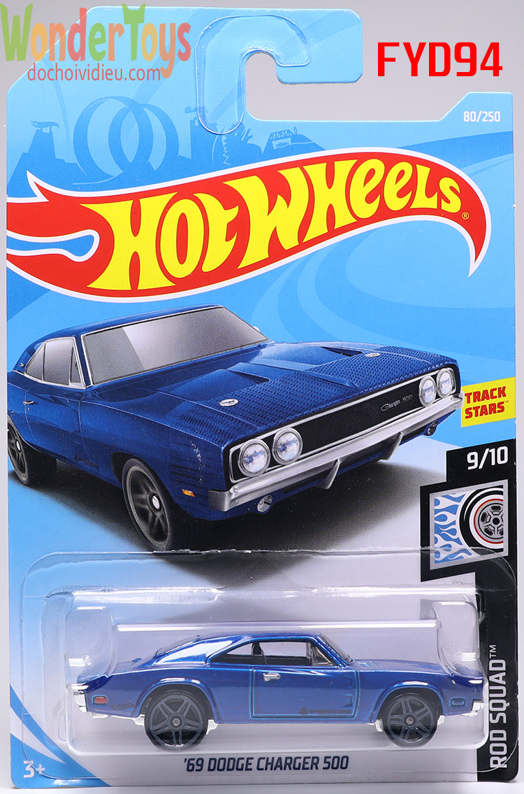 Xe Mô Hình Hot Wheels '69 Dodge Charger 500 Collections Rod Squad - 2019 - FYD94