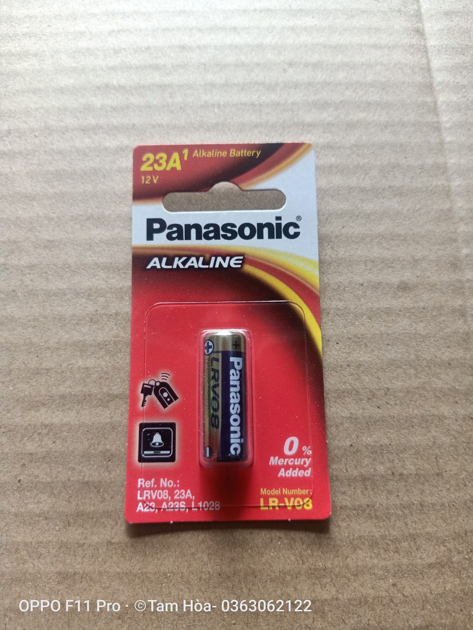 Pin remote cửa cuốn, chuông cửa không dây 12V 23A  PANASONIC mã LR V08
