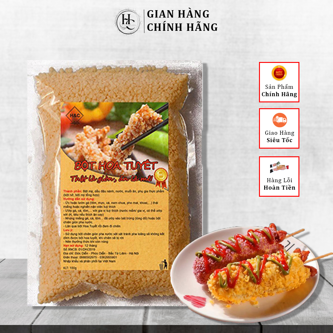 Bột hoa tuyết chiên xù - giòn tan
