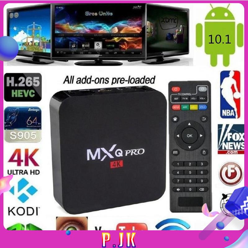 Smart Tivi Box 4K Wifi 5G Android 11 xem truyền hình 100 kênh miễn phí，Android TV Box Mxq Pro 2023 Ram 16+256GB