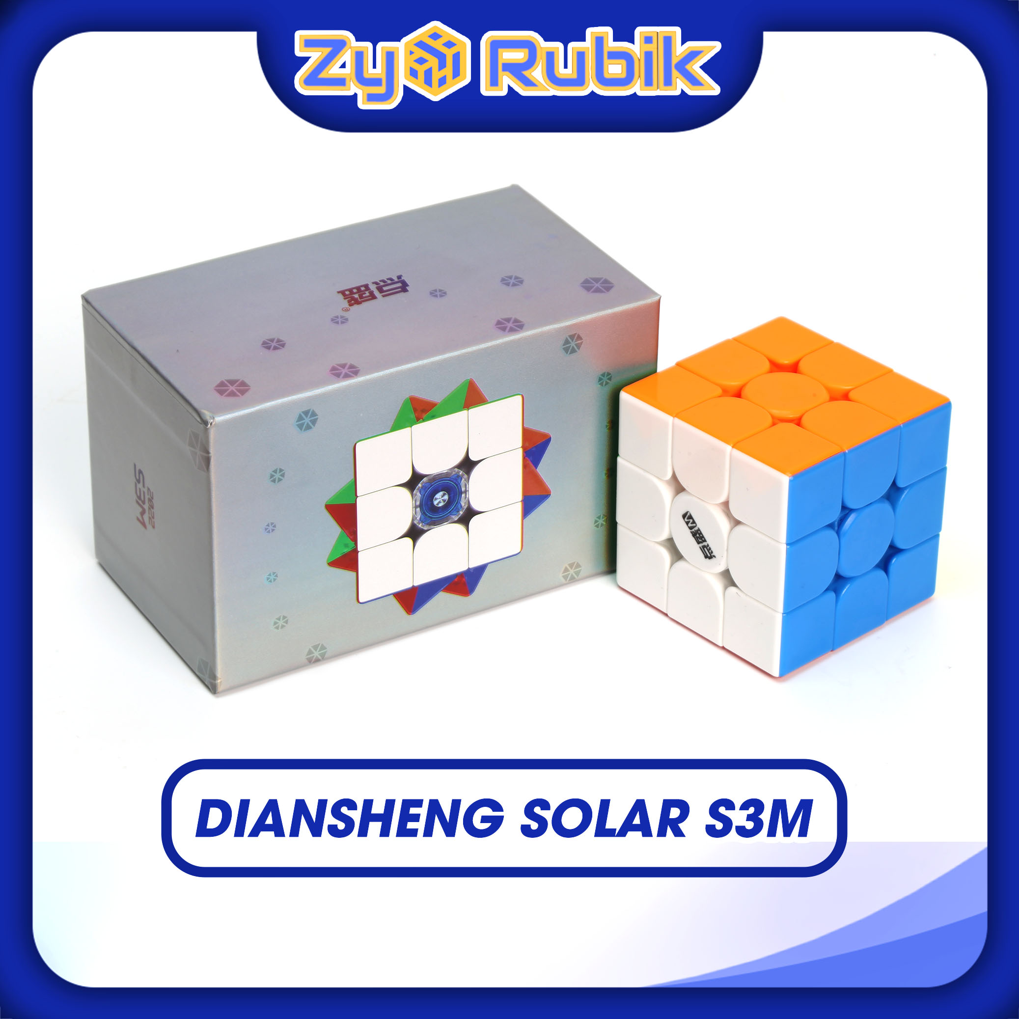 Rubik 3x3 Diansheng Solar S3M Stickerless Có Nam Châm 2022