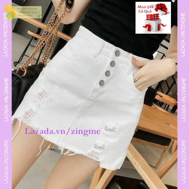Quần Giả Váy 4 Nút + Rách rẻ đẹp Mt388 zingme