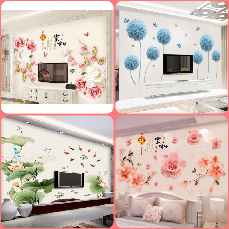 Decal dán tường trang trí phòng khách, phòng ngủ cỡ lớn