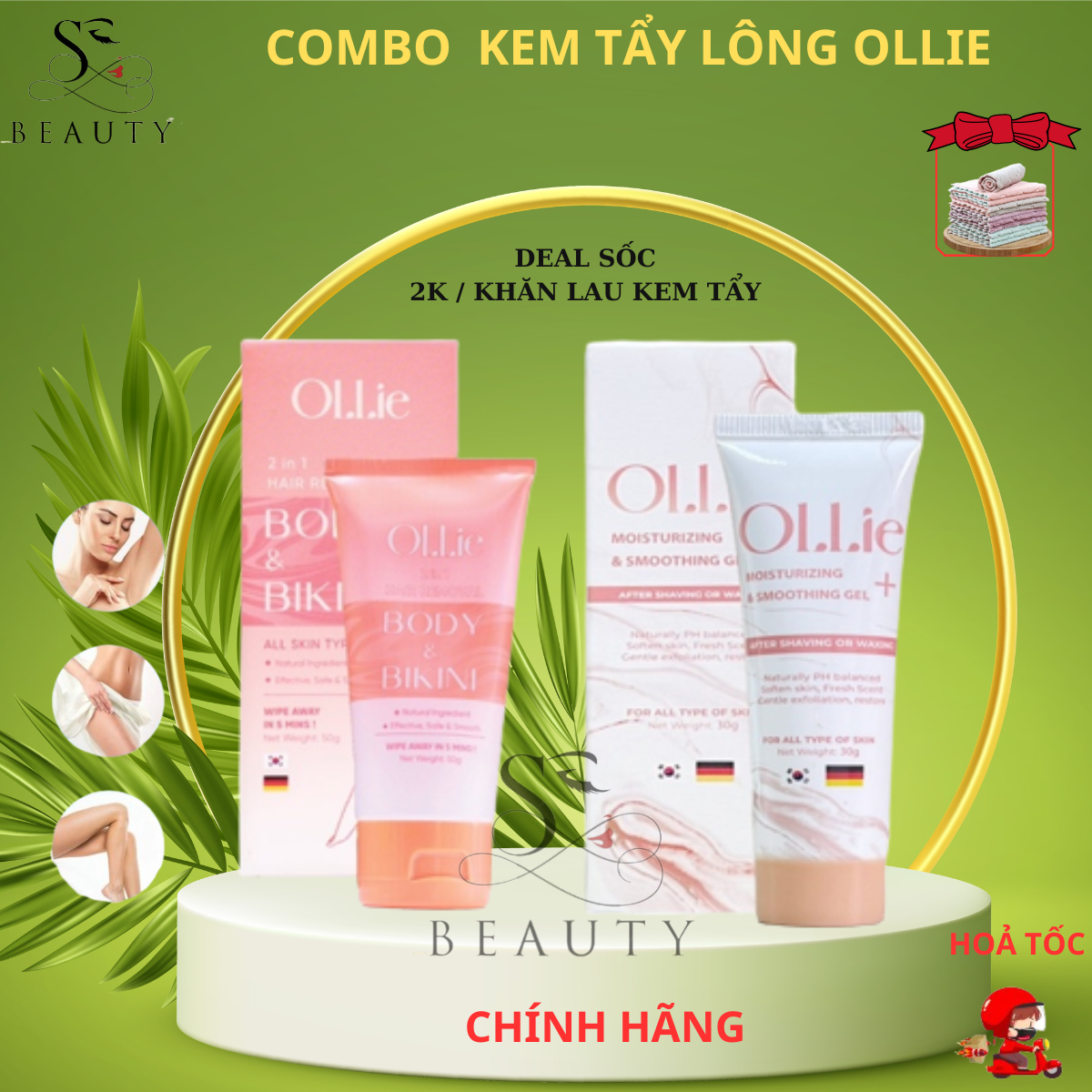 Kem Tẩy lông OLIVE Triệt Sạch Các Loại Lông Nách Vùng Kín Bikini Chân Tay Body Chính Hãng Không Đau Rát