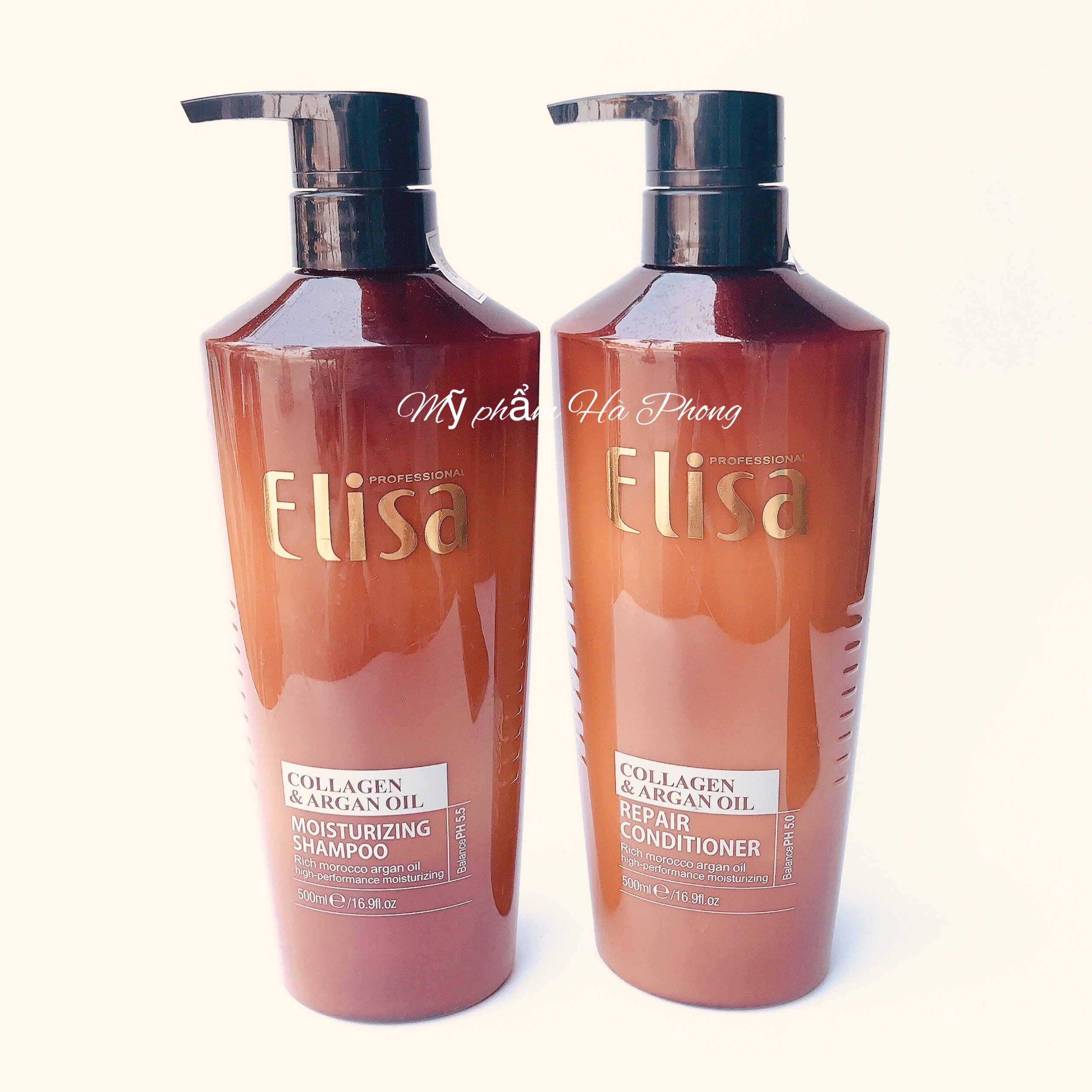 Dầu gội ELISA dưỡng phục hồi argan collagen dầu gội dưỡng sinh phục hồi cặp 500ml ( Chính hãng )