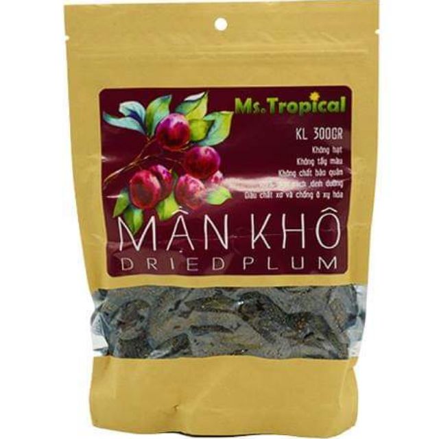 Mận khô Ms.Tropical, cam kết sản phẩm đúng mô tả, chất lượng đảm bảo, an toàn cho người sử dụng