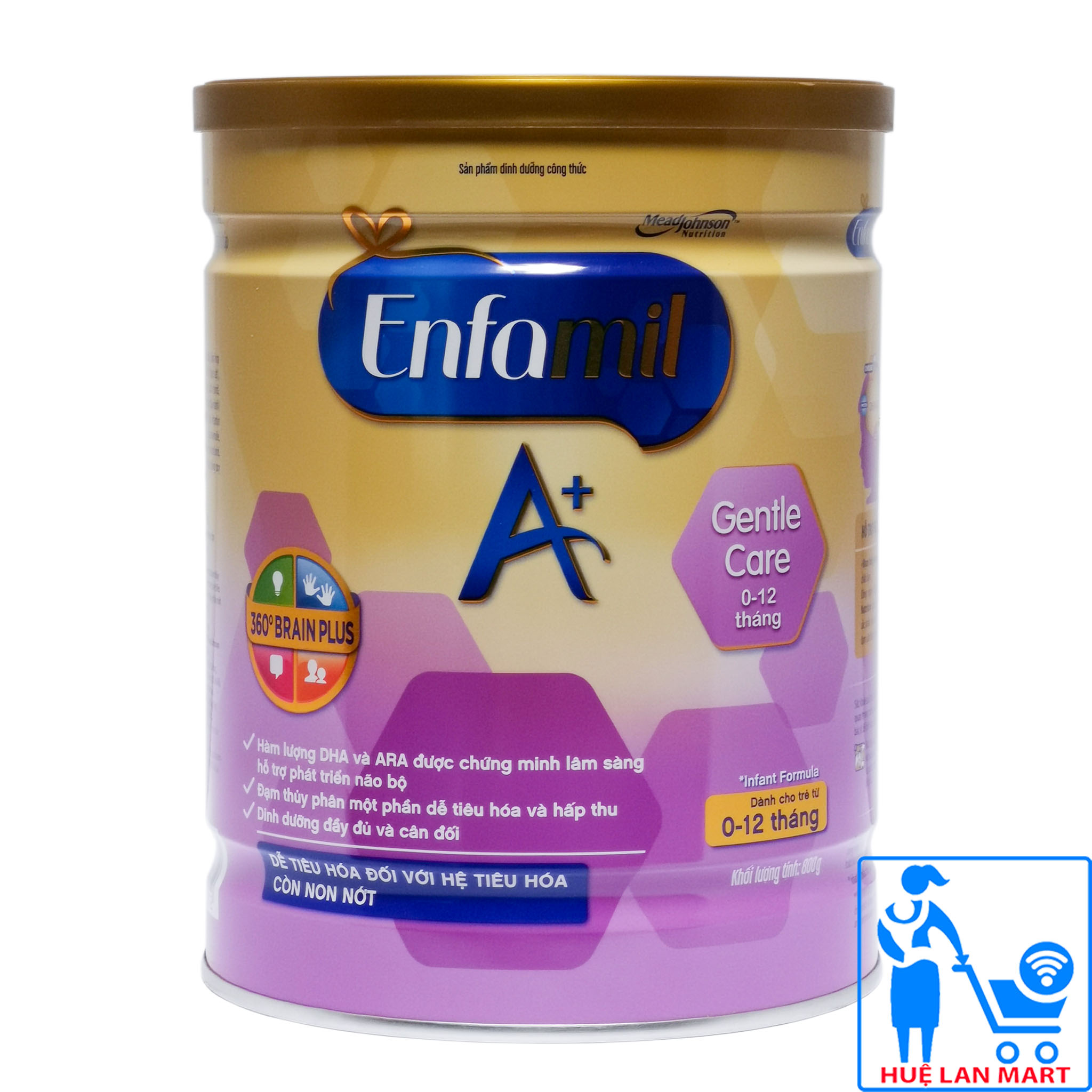 Sữa bột mead johnson enfamil a+ gentle care 0-12 tháng hộp 800g