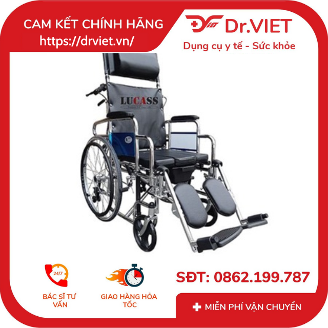 Xe lăn đa năng sắt sơn 2 chống lật X67 (Lucass X-601 cũ) Chính hãng 22 Xe lăn đa năng sắt sơn 2 chống lật X67 (Lucass X-601 cũ) Chính hãng