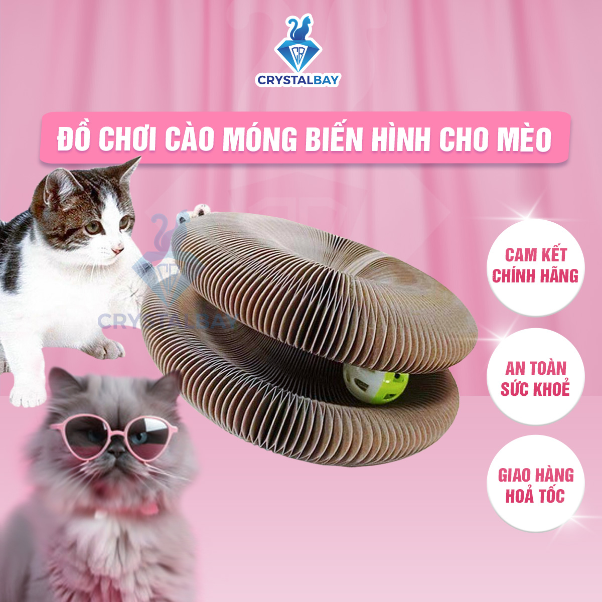 - đồ chơi cào móng biến hình cho mèo