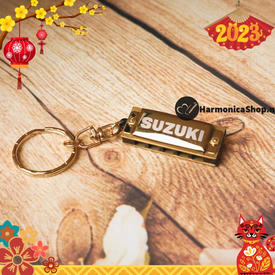 Kèn harmonica Suzuki mini 5 lỗ móc khóa