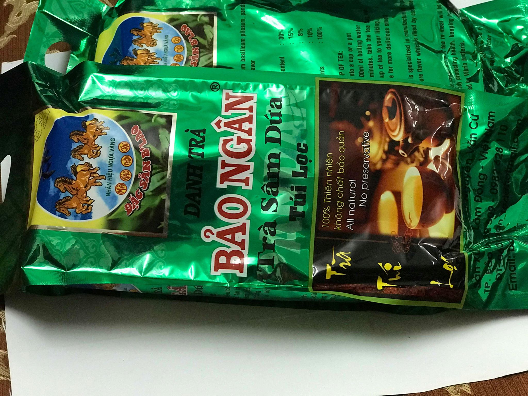 trà sâm dứa túi lọc