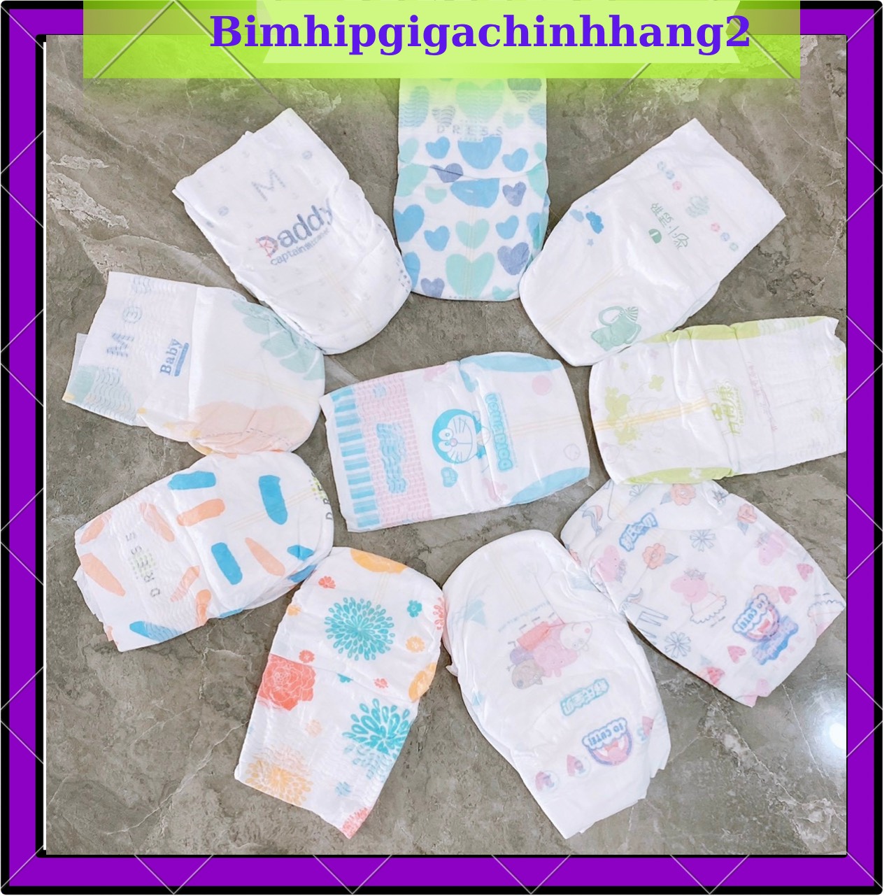 [ CHỈ NHẬN ĐƠN 100 MIẾNG NẾU ĐẶT 200 MIẾNG SHOP HỦY ĐƠN]  Tã bỉm dán hipgig a 100 miếng, bỉm mềm, mỏ