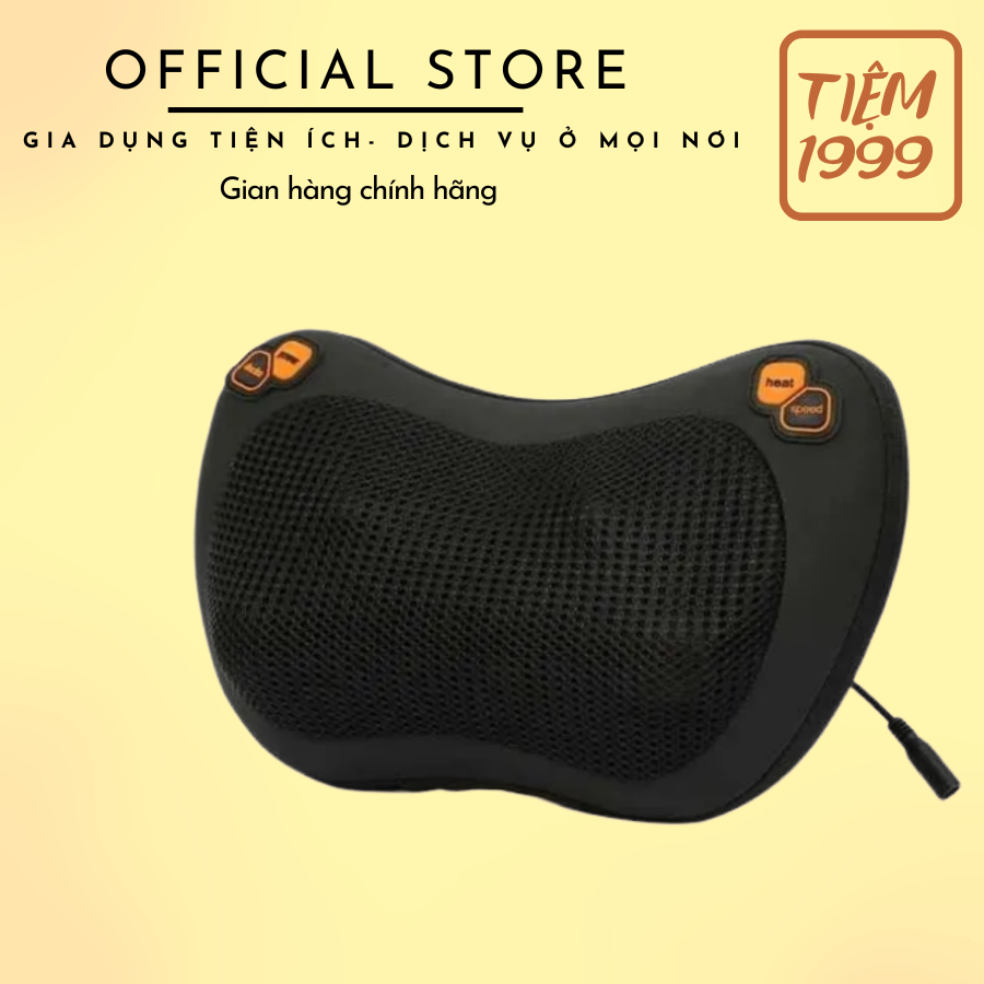 Gối Massage Hồng Ngoại 8 bi Cao Cấp Công Nghệ Nhật Bản gối massage cổ vai gáy toàn thân gối massage hồng ngoại 8 bi 2 chiều cao cấp, gối mát xa cổ vai gáy