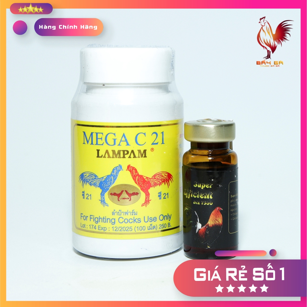 COMBO B12 7500 + Mega c21 Tăng nước máu, tăng bo, không nóng gà 10 ml