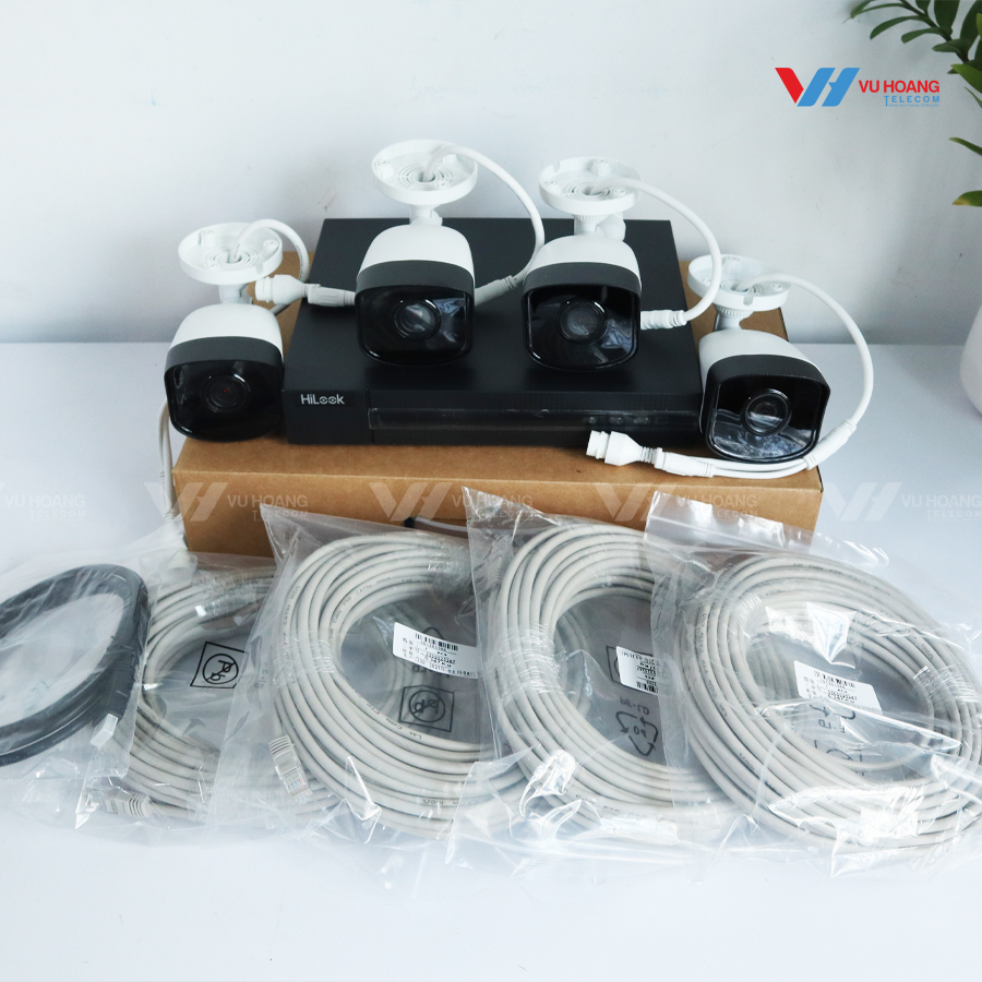 Bộ kit 4 camera IP Hilook IK-4042BH-MH P - HÀNG CHÍNH HÃNG
