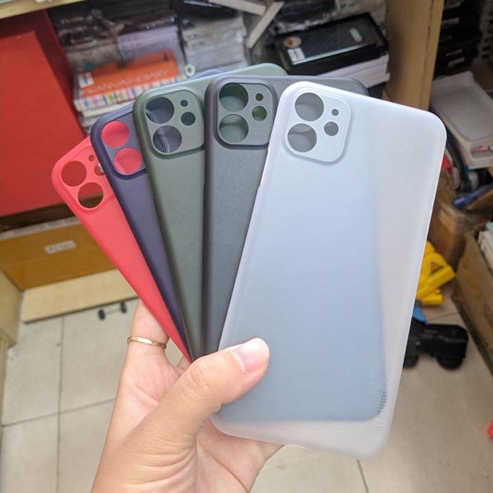 Ốp lưng iphone 11 hiệu memumi mỏng dạng nhám mờ cao cấp