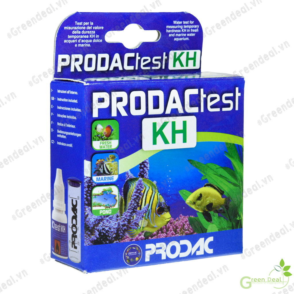 Prodac - test kh | bộ đo độ cứng kh của nước hồ cá biển, hồ cá thủy sinh