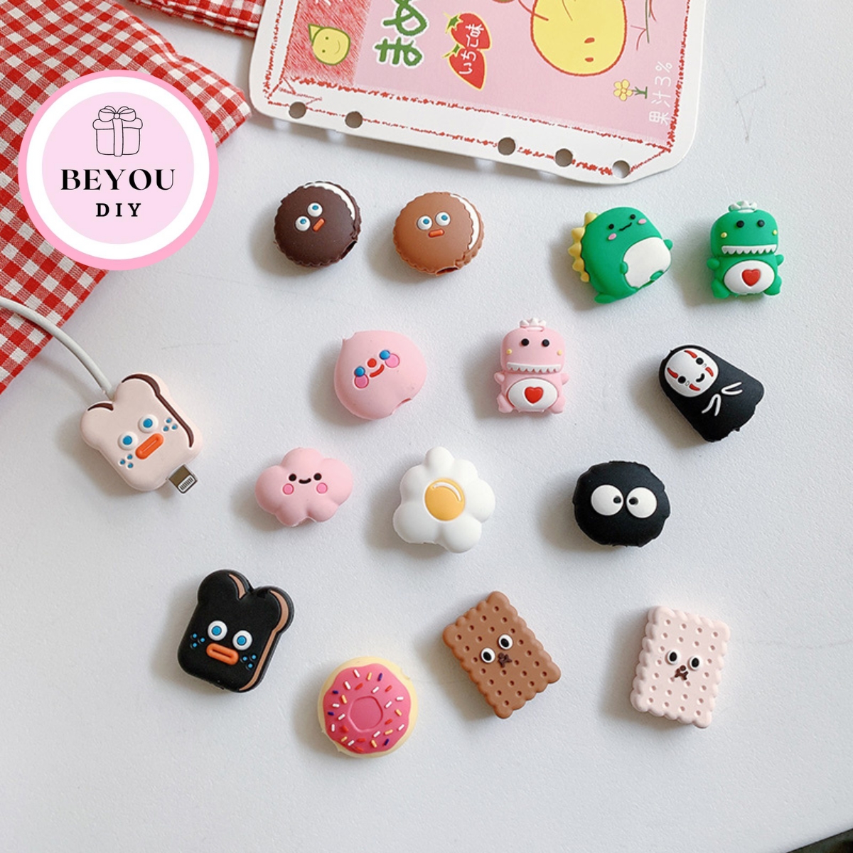 Nút Gắn Bảo Vệ Dây Cáp Sạc Nút Dây Tai Nghe Hình Thú Hàng Chuẩn Đẹp Được Chọn Mẫu - BEYOU