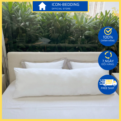 Ruột gối đôi gòn bi edena kích thước 45x140cm độ đàn hồi tốt, phồng cao - chính hãng by icon-bedding
