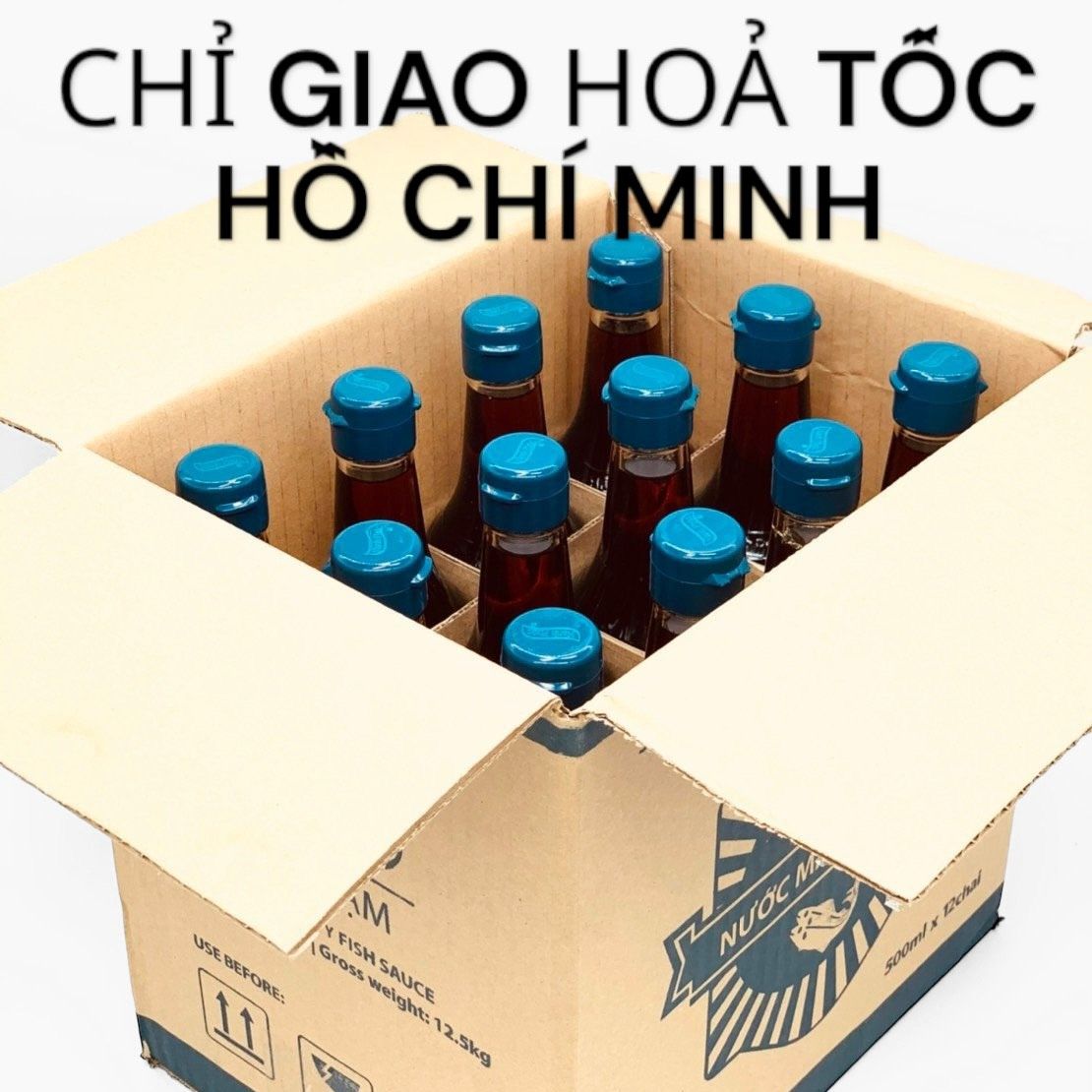 Thùng nước mắm hạnh phúc 60 độ đạm - 12 chai/ thùng