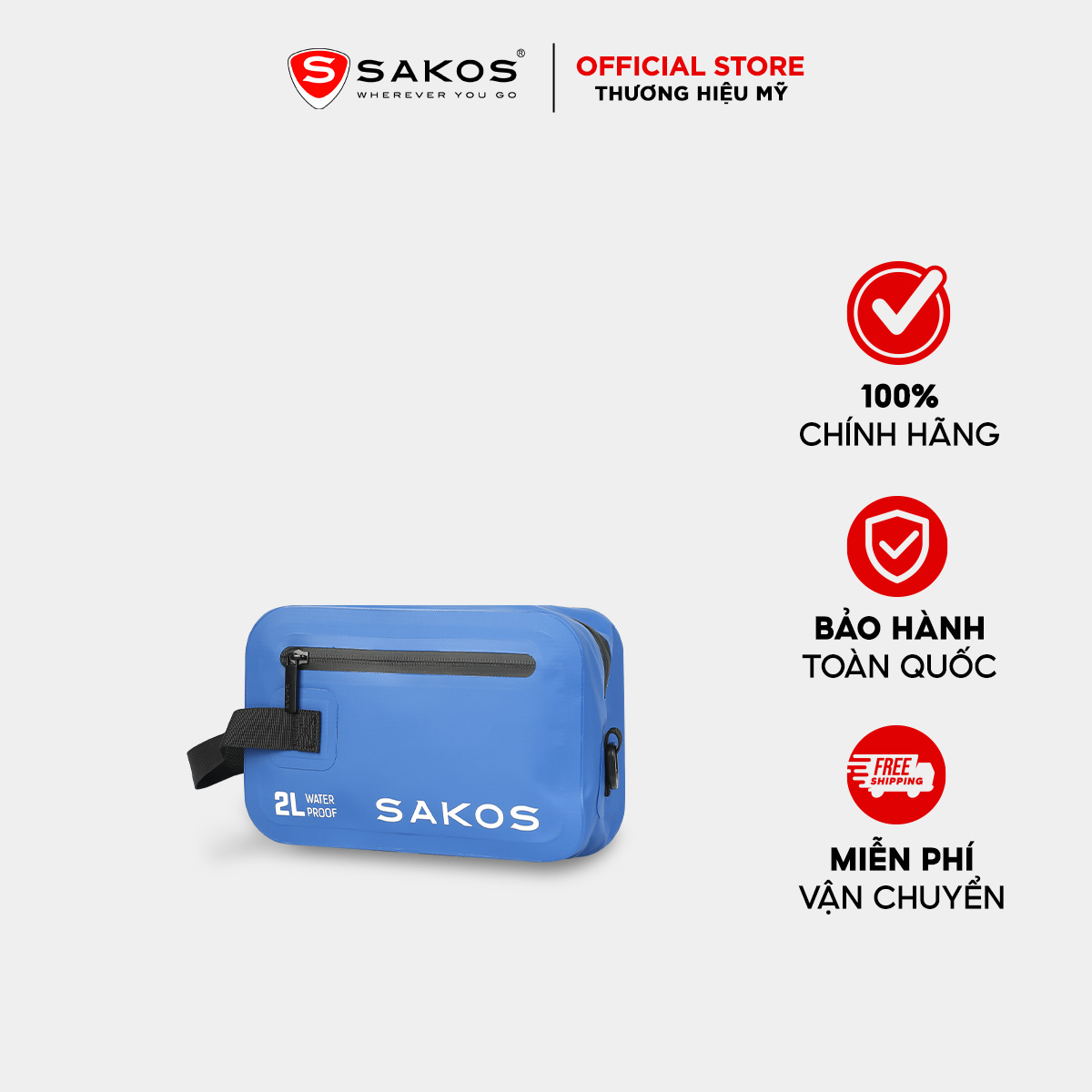  Túi hộp chống nước Sakos Briny 2 - Chất liệu Tarpaulin cao cấp Chống thấm nước Dễ sử dụng và bảo quản đảm bảo đồ điện tử điện thoại máy ảnh mini hoặc đồ cá nhân của bạn luôn được bảo vệ khô ráo 