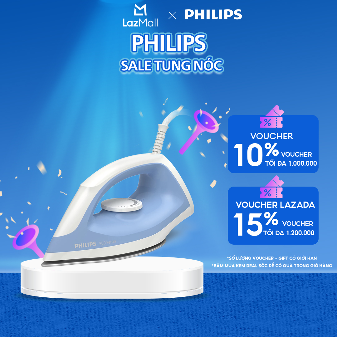 Bàn Ủi Khô Philips DST0520/20 - Hàng Phân Phối Chính Hãng