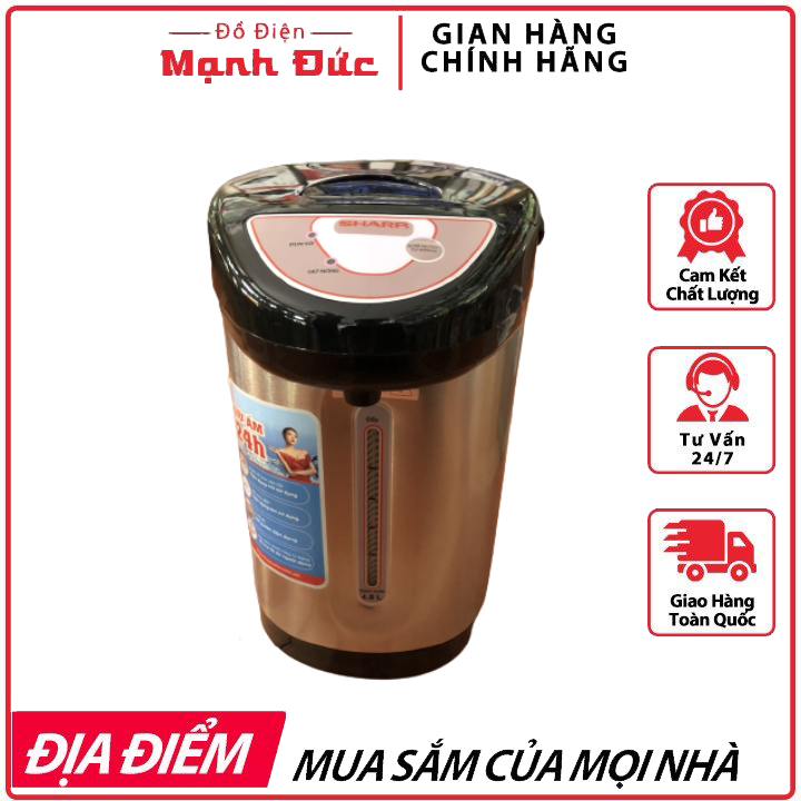 Bình thuỷ điện sharp thái lan giữ nóng nước, bình giữ nhiệt an toàn tiện lợi khi sử dụng