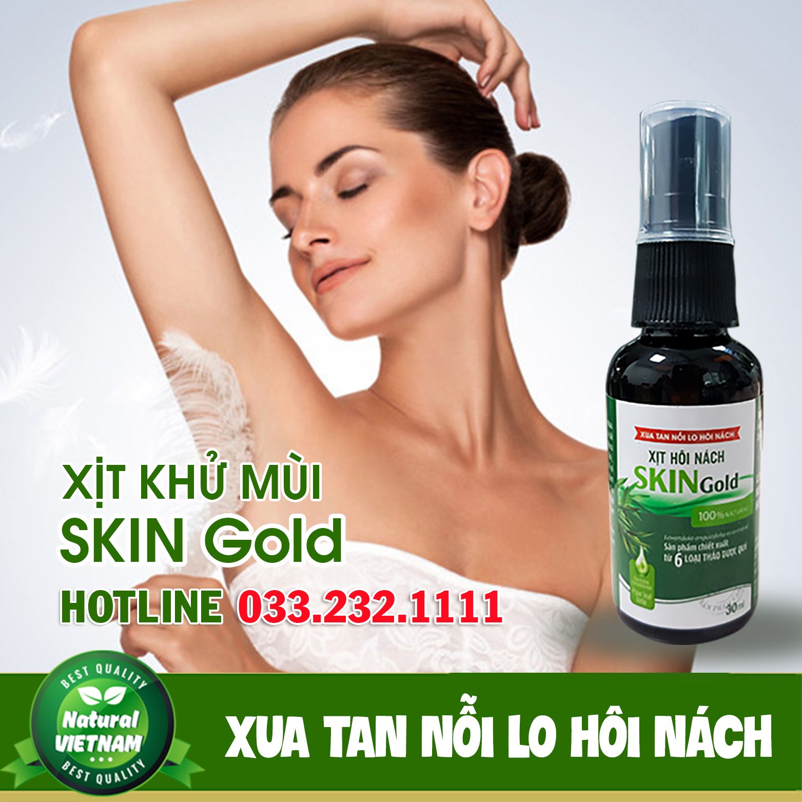 Xịt hôi nách thảo dược Skin Gold 30ml