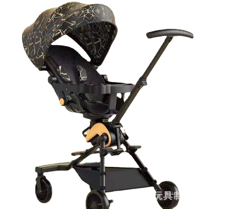 Xe đẩy đi dạo cao cấp tay đẩy xoay chiều có đệm và mái che T-60